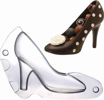 High Heels Lady Shoe Stilettos Sandal Chocolate Candy Mold with Magnets Polycarbonate Chocolate Mould